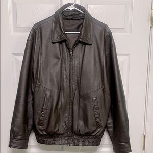 Men's Chocolate Brown Leather Jacket